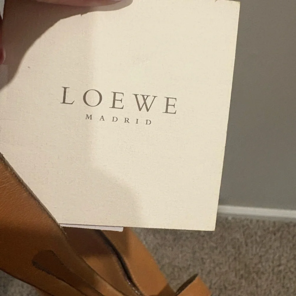 LOEWE Brown Calfskin Leather Small Asymmetric Shoulder Bag w/COA - Picture 12 of 17